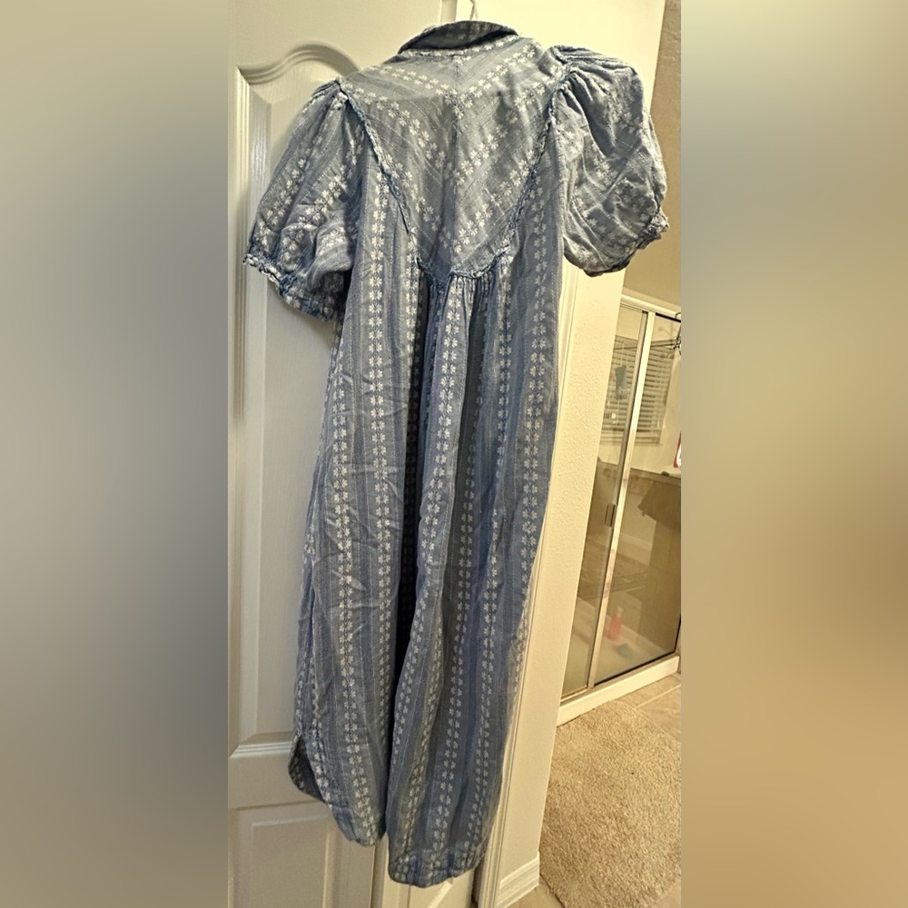 Free People Blue Cotton Rodeo Dress XS - Picture 2 of 2